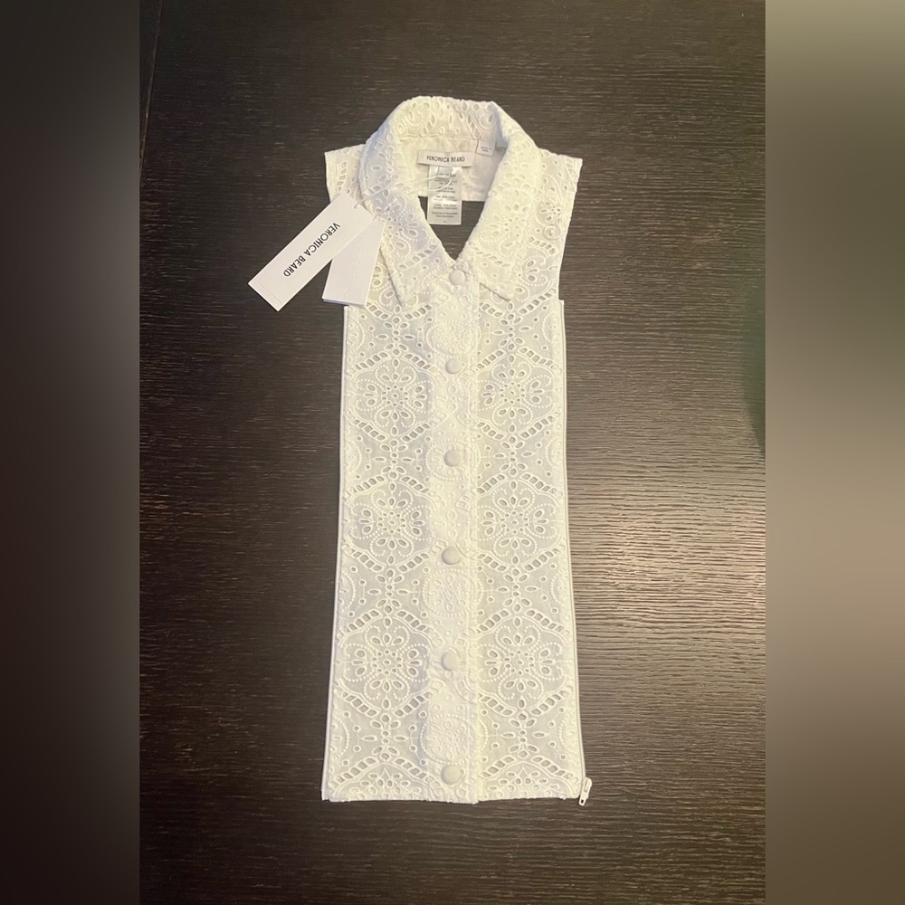 Veronica Beard White Lace Dickey